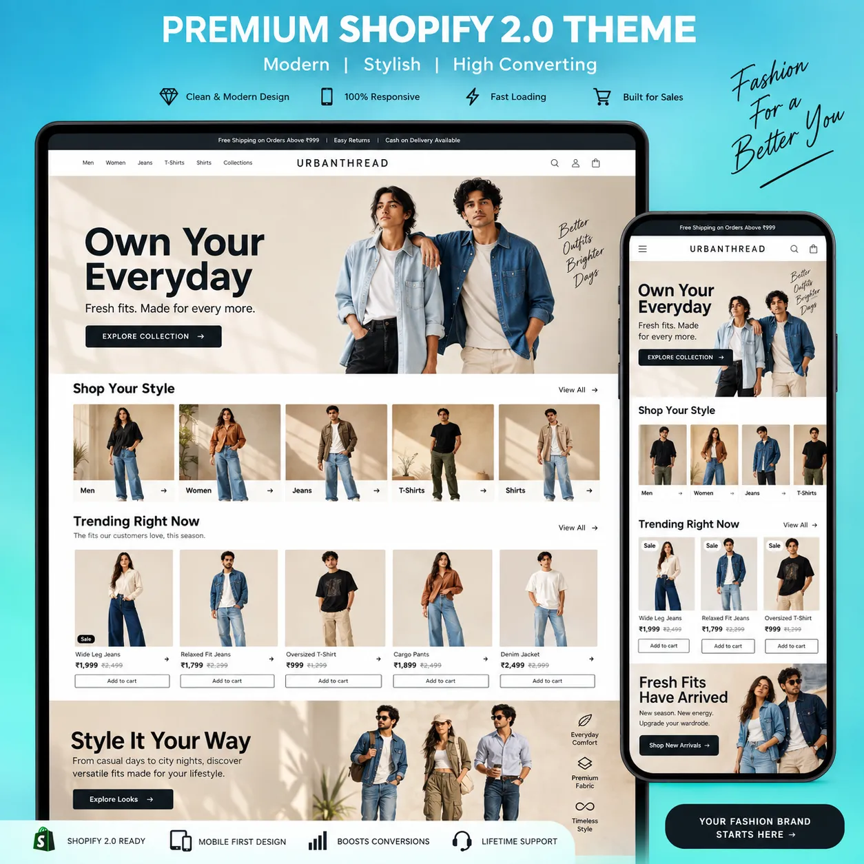 Men Fashion Shopify Theme - Premium design by LayoutKart
