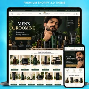 Men’s Grooming Shopify Theme | ARANYA MEN Store Template