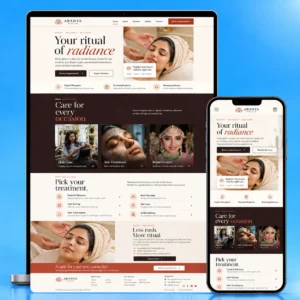 Salon Website Template - Premium design by LayoutKart
