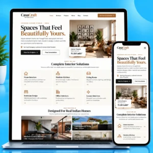 Interior Design Website Template - Premium design by LayoutKart