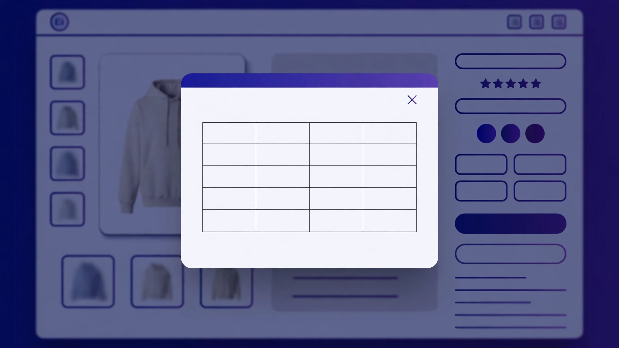 Shopify Product Page Size Chart Popup